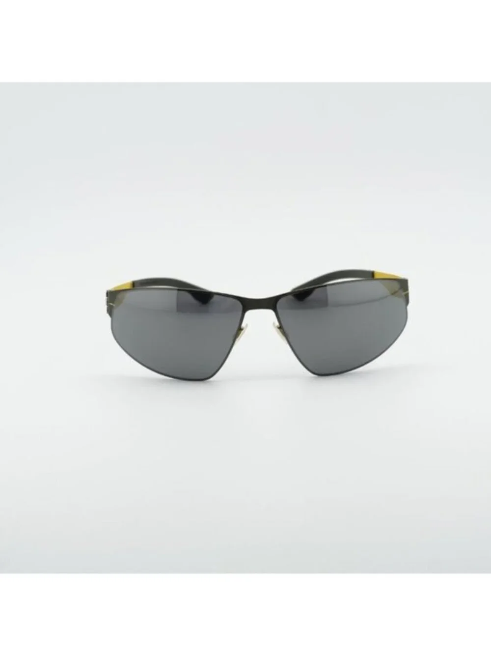 Ic! Berlin REESE M1521 148 Sunglasses Black/Lemon Shield Frame, Grey Lenses